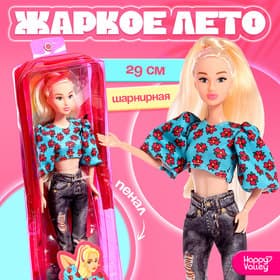 Кукла в пенале Happy Valley «Жаркое лето», джинсы и топ