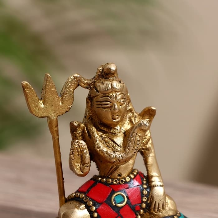 Сувенир «Шива», 5.5 см, латунь, камень