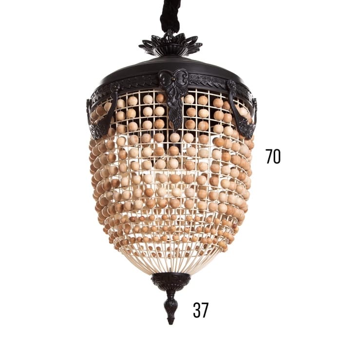 Светильник потолочный «Юлий», 1×40 Вт, Е27, 37×37×70 см, коричневый, чёрный