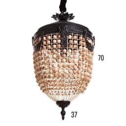 Светильник потолочный «Юлий», 1×40 Вт, Е27, 37×37×70 см, коричневый, чёрный