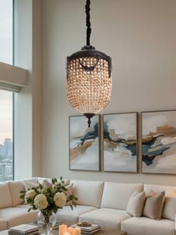 Светильник потолочный «Юлий», 1×40 Вт, Е27, 46×46×82 см, коричневый/чёрный