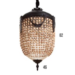 Светильник потолочный «Юлий», 1×40 Вт, Е27, 46×46×82 см, коричневый/чёрный