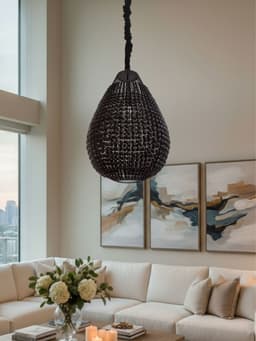 Светильник потолочный «Брут», 1×40 Вт, Е27, 50×50×80 см, чёрный