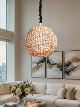 Светильник потолочный «Сёкл», 1×40 Вт, Е27, 52×52×57 см, бежевый