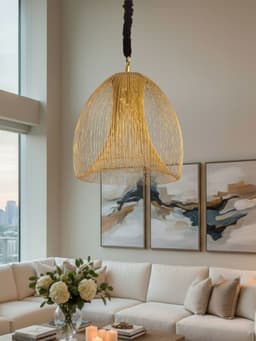 Светильник потолочный «Флоп», 1×40 Вт, Е27, 60×60×72 см, золотистый