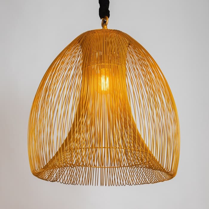 Светильник потолочный «Флоп», 1×40 Вт, Е27, 60×60×72 см, золотистый