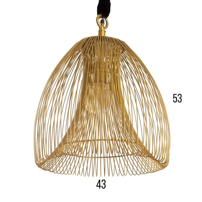 Светильник потолочный «Флоп», 1×40 Вт, Е27, 43×43×53 см, золотистый