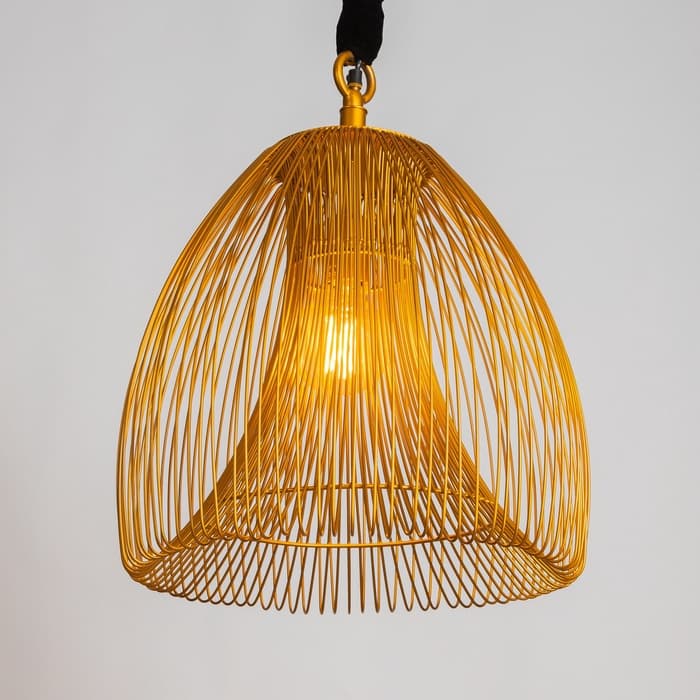 Светильник потолочный «Флоп», 1×40 Вт, Е27, 43×43×53 см, золотистый