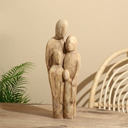 Абстракция «Семья», 15.5×7×41.5 см, манговое дерево