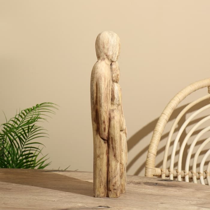 Абстракция «Семья», 15.5×7×41.5 см, манговое дерево