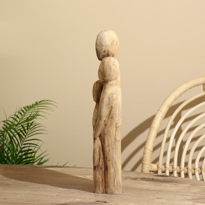 Абстракция «Семья», 15.5×7×41.5 см, манговое дерево