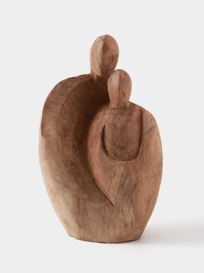 Абстракция «Семья», 16×7×26 см, манговое дерево