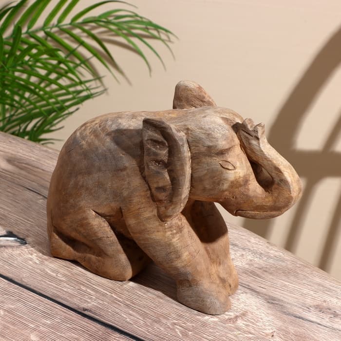 Сувенир «Слоник», 26×8×20.5 см, манговое дерево