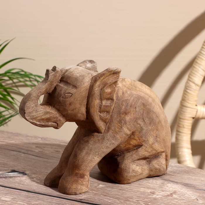 Сувенир «Слоник», 26×8×20.5 см, манговое дерево