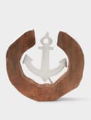 Сувенир «Якорь», 28×6×27 см, алюминий, манговое дерево