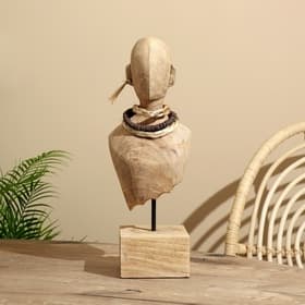 Сувенир на подставке «Бюст», 17×12.5×44 см, манговое дерево