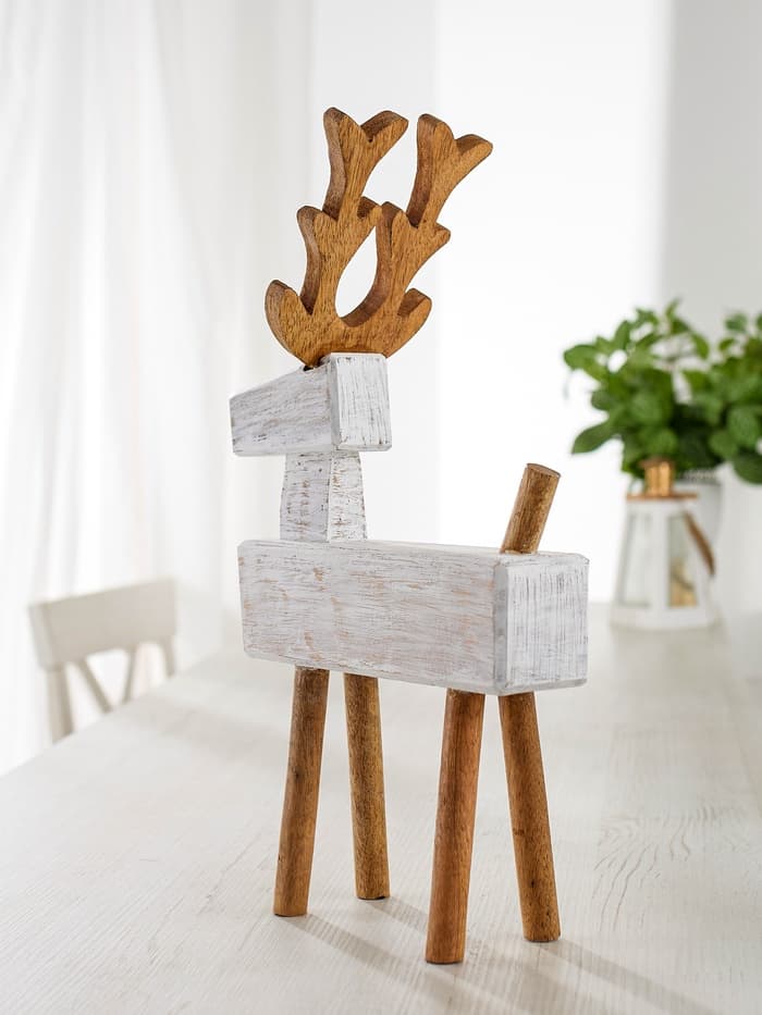 Сувенир «Олень», 25×14.5×43 см, манговое дерево