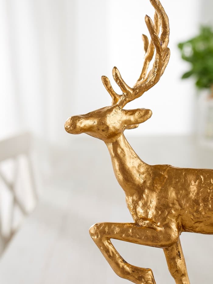 Сувенир «Олень», 26.5×13×36 см, полимерная смола, манговое дерево