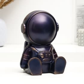 Копилка для денег «Космонавт», синий, 18 см