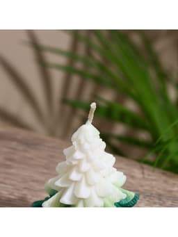 Свеча новогодняя «Ёлка», 5×5×9.5 см, соевый воск