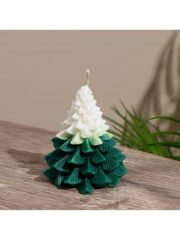 Свеча новогодняя «Ёлка», 5×5×9.5 см, соевый воск
