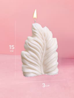 Свеча фигурная формовая «Лист», 10×3×15 см, парафин, МИКС