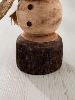 Сувенир новогодний «Снеговик», 11.5×11.5×25.5 см, манговое дерево