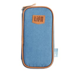 Пенал-футляр мягкий 110×200×20 мм, текстильный, Феникс «Голубой джинс»