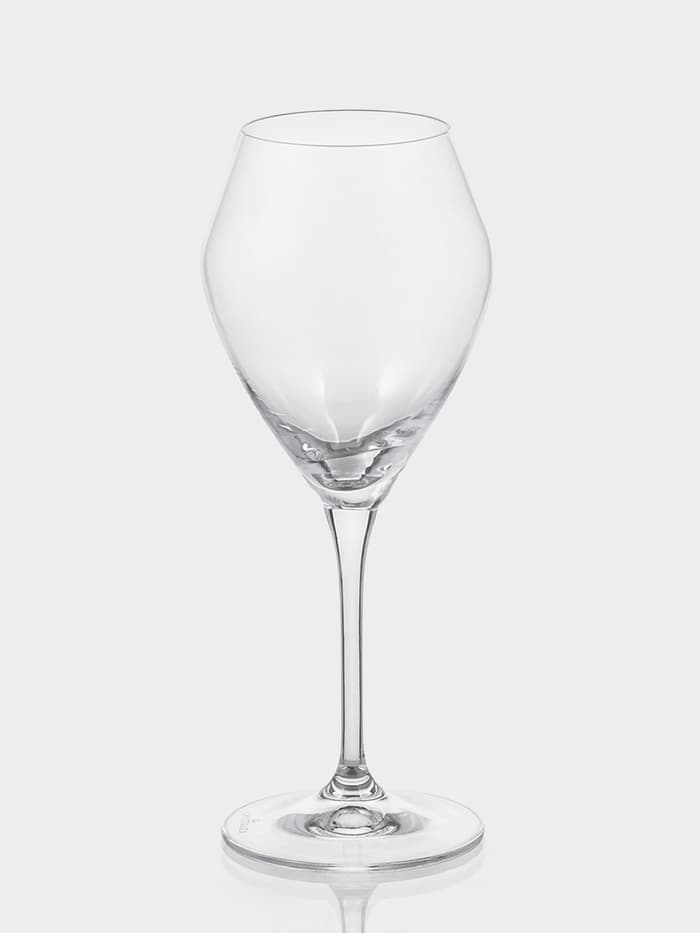 Бокалы для вина «Брависсимо», 360 мл, набор 6 шт., стекло, прозрачные