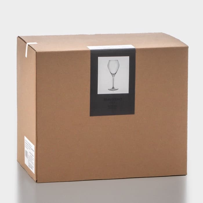 Бокалы для вина «Брависсимо», 360 мл, набор 6 шт., стекло, прозрачные