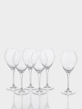 Бокалы для вина «Брависсимо», 420 мл, набор 6 шт., стекло, прозрачные