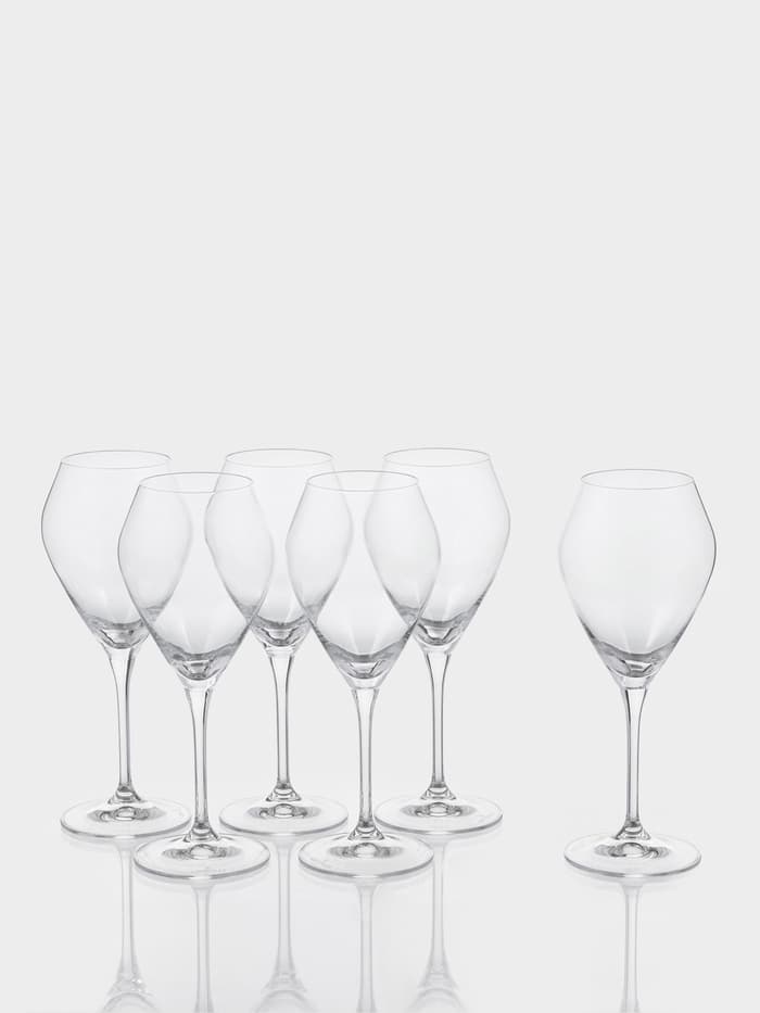 Бокалы для вина «Брависсимо», 420 мл, набор 6 шт., стекло, прозрачные