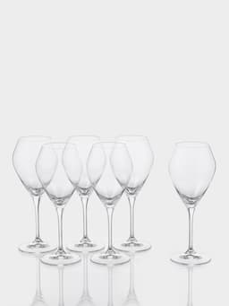 Бокалы для вина «Брависсимо», 420 мл, набор 6 шт., стекло, прозрачные