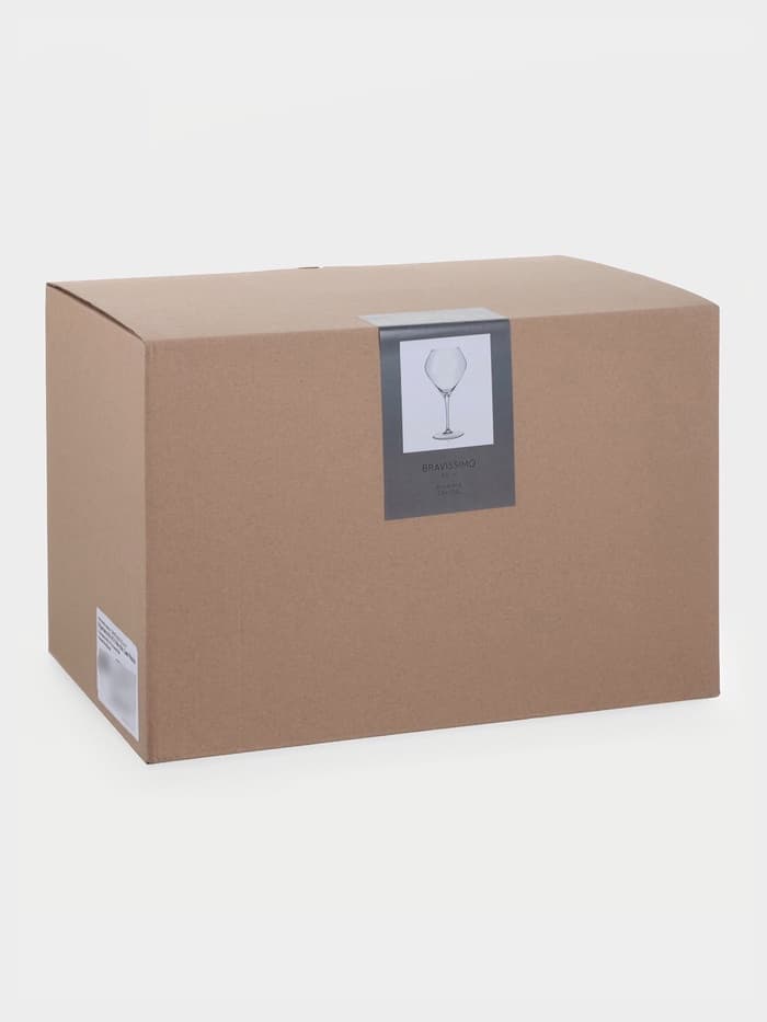 Бокалы для вина «Брависсимо», 620 мл, набор 6 шт., стекло, прозрачные