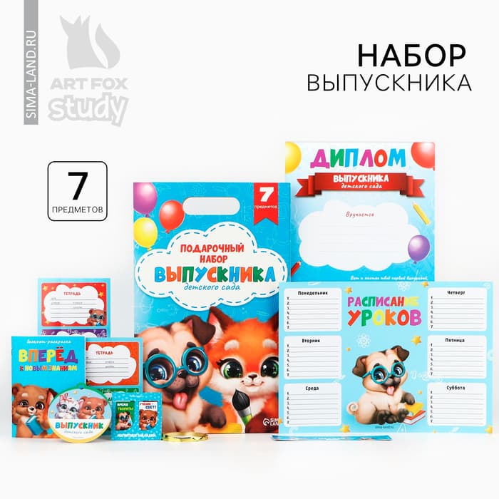 Подарочный набор в папке, 7 предметов «Выпускник детского сада»