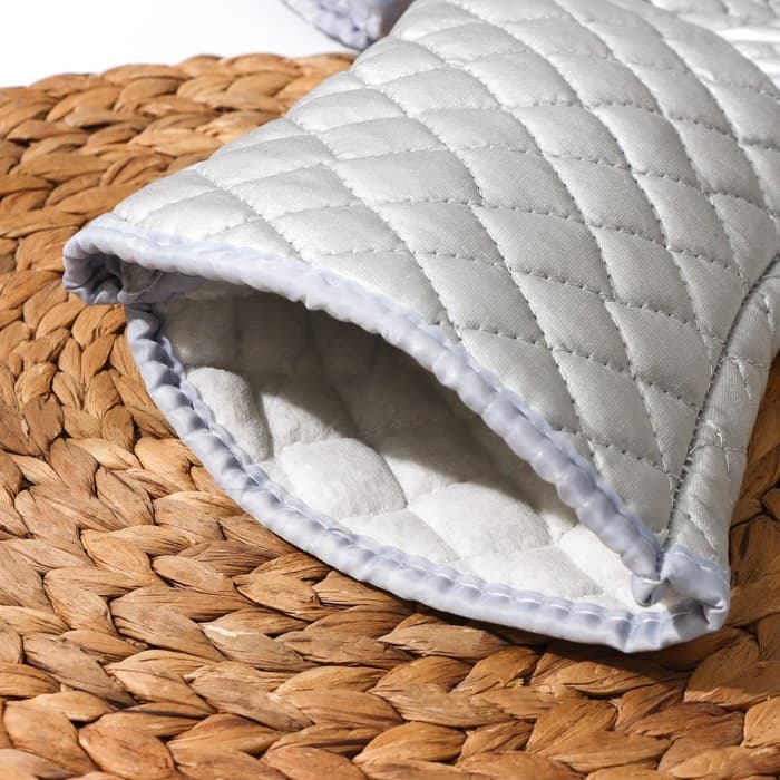 Набор прихваток Доляна «Профи», 2 шт., 37.5×17.5×2 см, серые