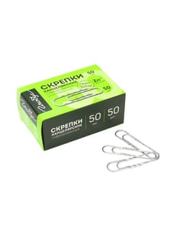 Скрепки канцелярские GLOBUS, 50 мм, 50 шт., оцинкованные, гофрированные