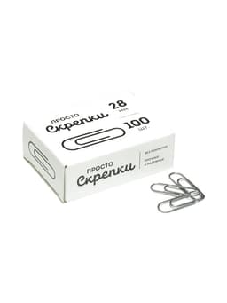 Скрепки канцелярские GLOBUS, 28 мм, 100 шт., без покрытия