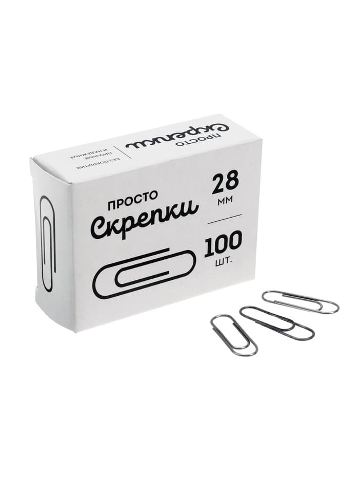 Скрепки канцелярские GLOBUS, 28 мм, 100 шт., без покрытия