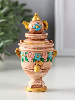 Фигурка декоративная «Самовар», гипсовая, 12×6×6.5 см