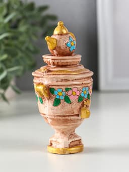 Фигурка декоративная «Самовар», гипсовая, 12×6×6.5 см