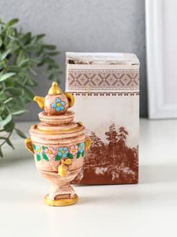 Фигурка декоративная «Самовар», гипсовая, 12×6×6.5 см