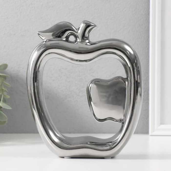 Фигурка керамика «Абстракция. Яблоки», серебро, 17×5.5×20.5 см