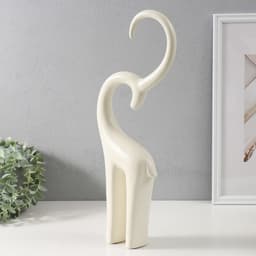Фигурка керамика «Антилопа», белый, 6×13×47.5 см