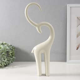 Фигурка керамика «Антилопа», белый, 6×13×47.5 см