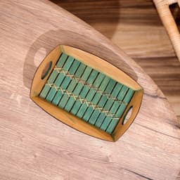 Поднос из бамбука, 25×18×4 см