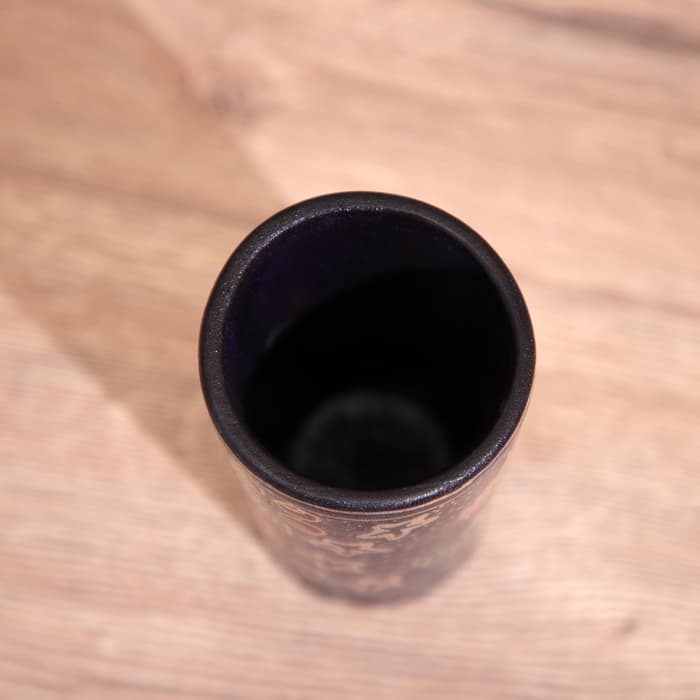 Баночка деревянная, 7×7×12 см, батик