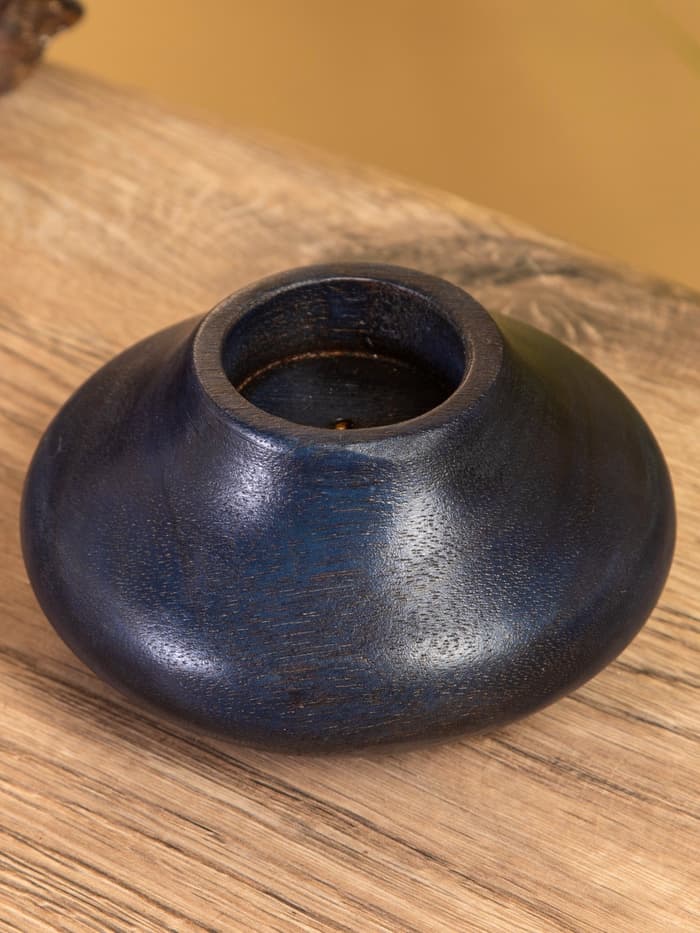 Подсвечник деревянный 11×11×5 см