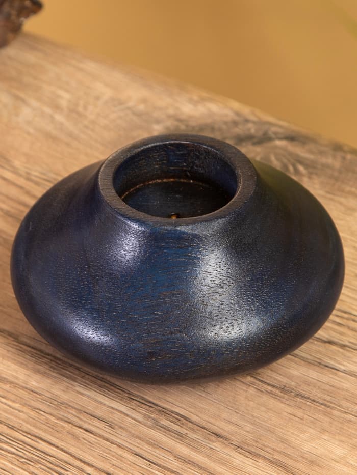 Подсвечник деревянный 11×11×5 см