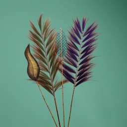 Сухоцвет на бамбуковом стебле, 250 см, фиолетовый